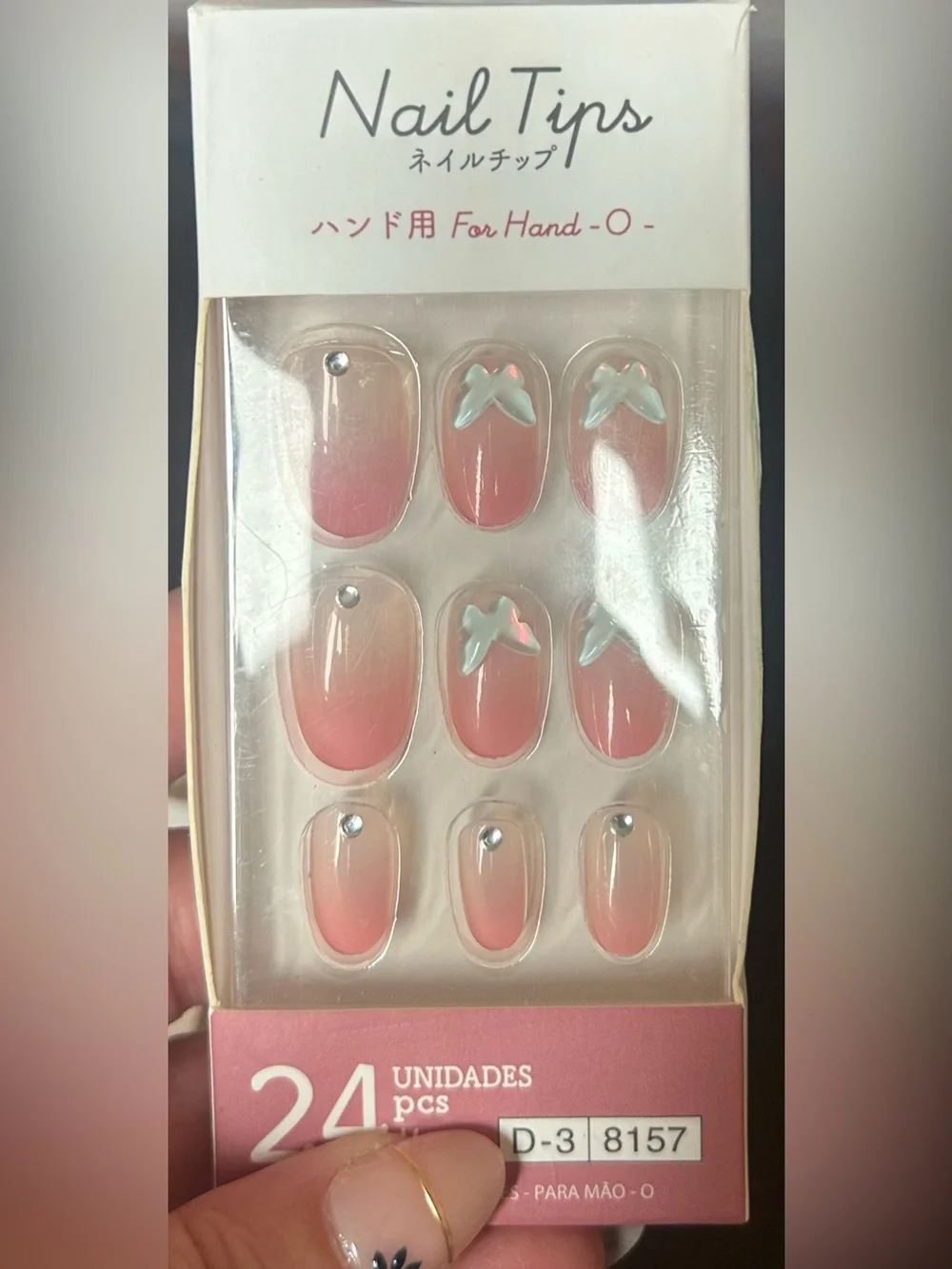 Daiso Pink Ombre & Nude Press-On Nails 24 pieces each, Bundle of 4, NWT One Size